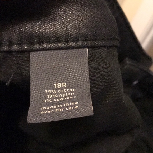 The Limited black shiny jeans - 18R - Picture 5 of 6